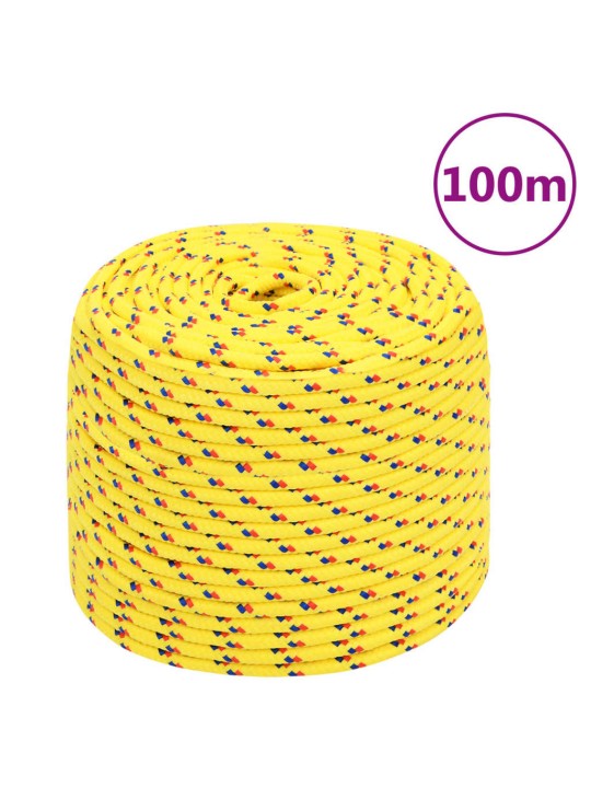 Lodní lano žluté 8 mm 100 m polypropylen