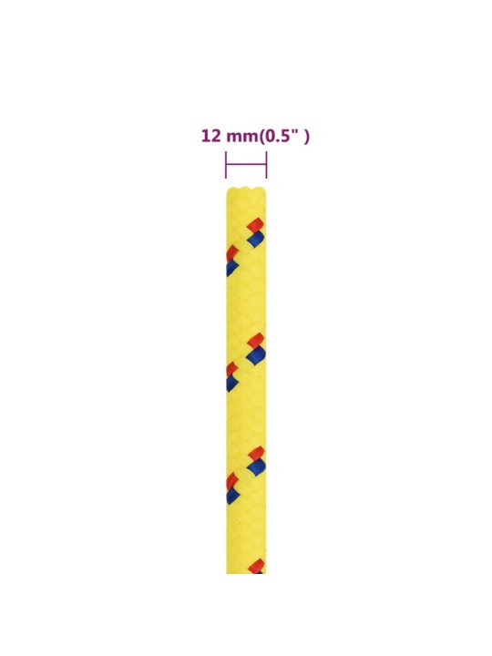 Lodní lano žluté 12 mm 25 m polypropylen