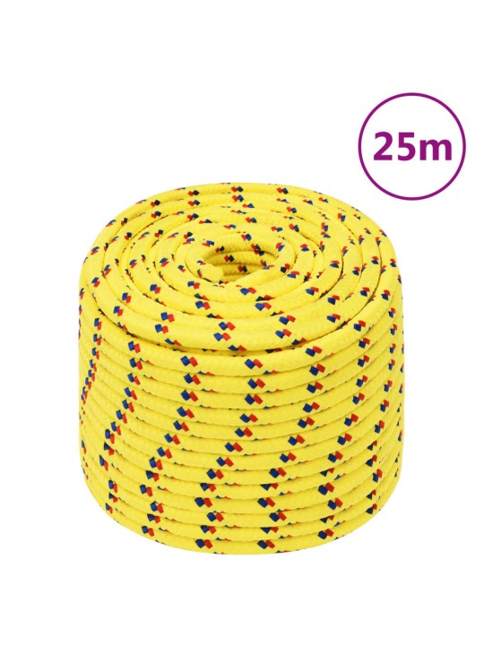 Lodní lano žluté 14 mm 25 m polypropylen