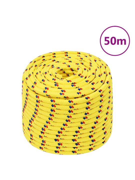 Lodní lano žluté 14 mm 50 m polypropylen