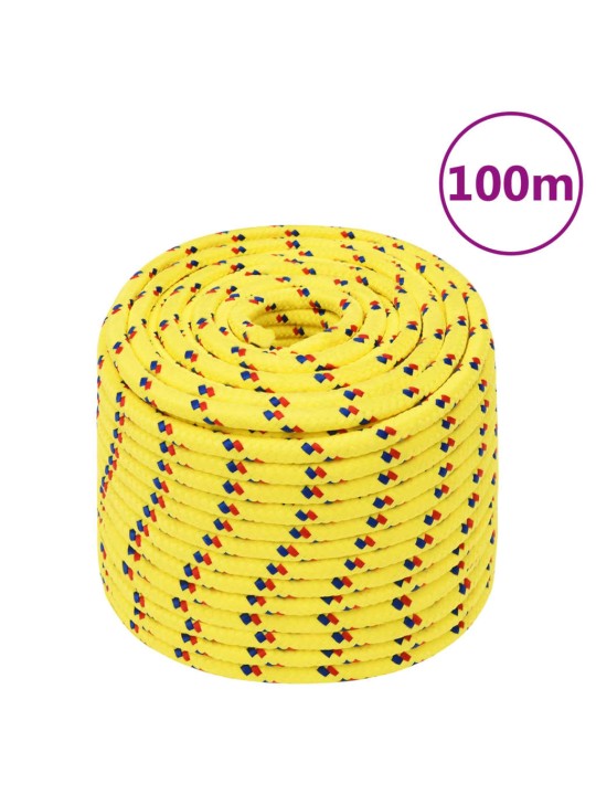 Lodní lano žluté 14 mm 100 m polypropylen