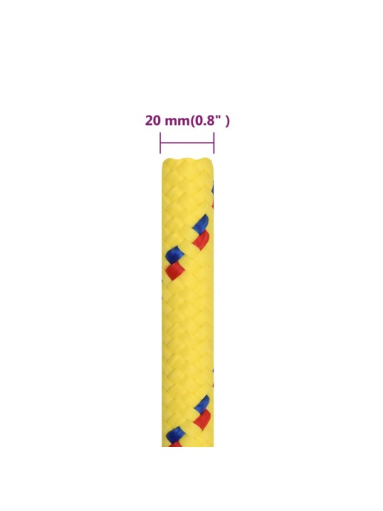 Lodní lano žluté 20 mm 100 m polypropylen