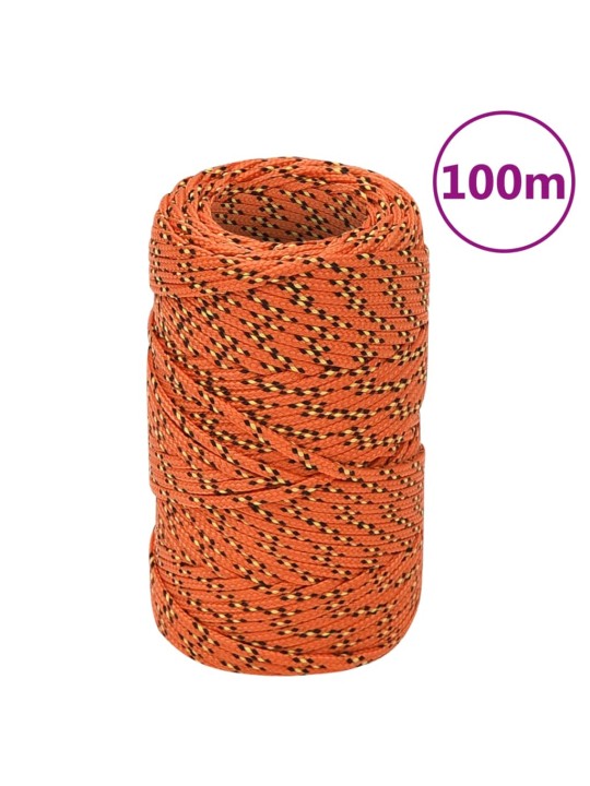 Lodní lano oranžové 2 mm 100 m polypropylen