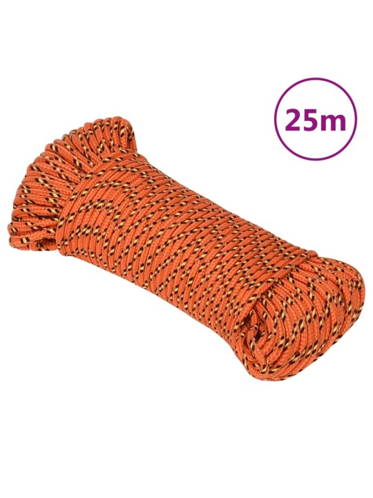 Lodní lano oranžové 3 mm 25 m polypropylen