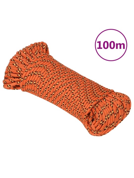 Lodní lano oranžové 3 mm 100 m polypropylen