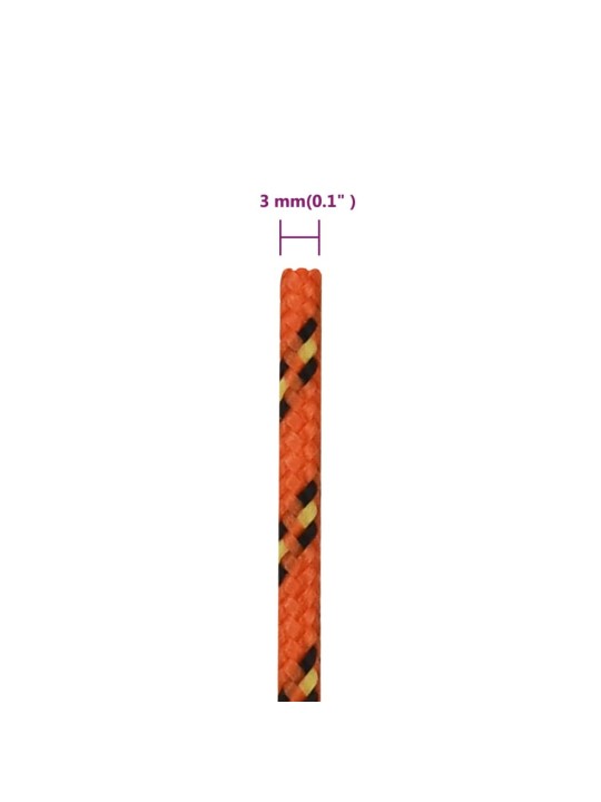 Lodní lano oranžové 3 mm 100 m polypropylen