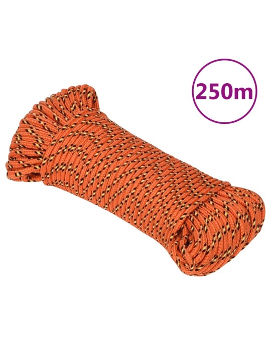 Lodní lano oranžové 3 mm 250 m polypropylen