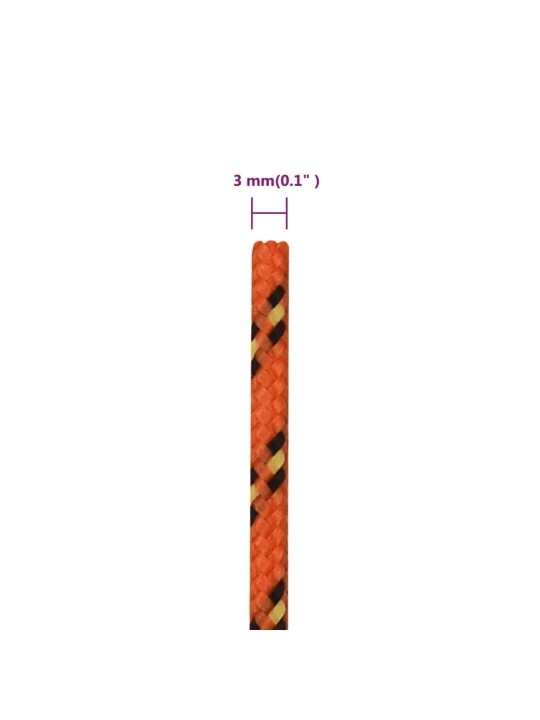 Lodní lano oranžové 3 mm 250 m polypropylen