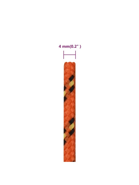 Lodní lano oranžové 4 mm 25 m polypropylen