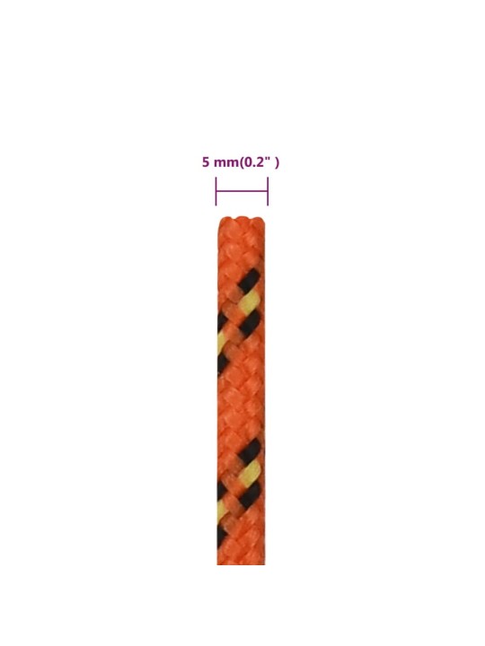 Lodní lano oranžové 5 mm 500 m polypropylen