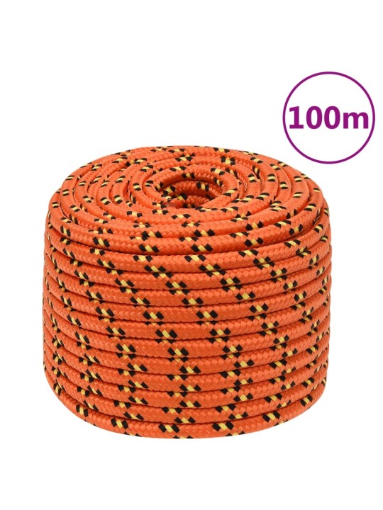Lodní lano oranžové 12 mm 100 m polypropylen