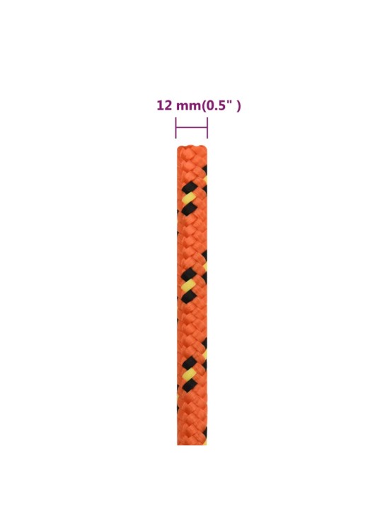 Lodní lano oranžové 12 mm 250 m polypropylen