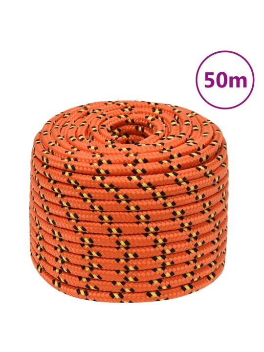 Lodní lano oranžové 14 mm 50 m polypropylen