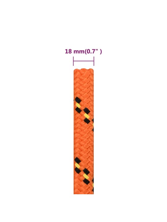 Lodní lano oranžové 18 mm 25 m polypropylen