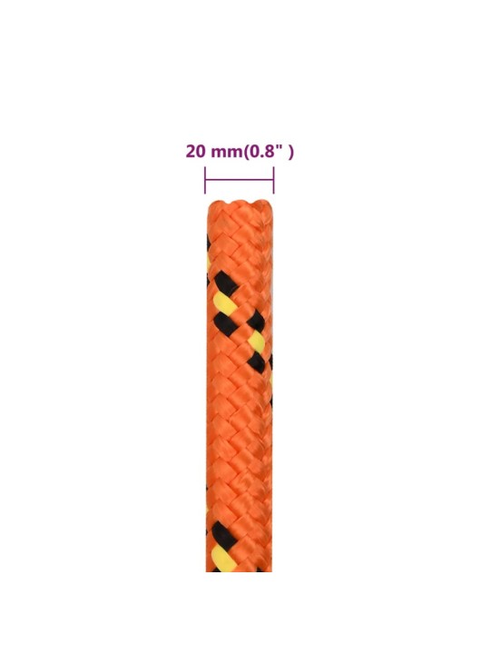 Lodní lano oranžové 20 mm 25 m polypropylen