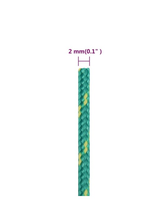 Lodní lano zelené 2 mm 25 m polypropylen
