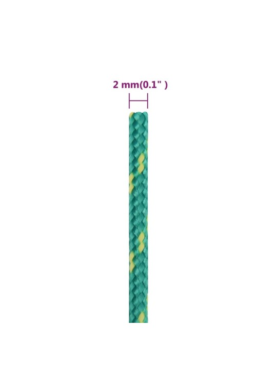 Lodní lano zelené 2 mm 500 m polypropylen