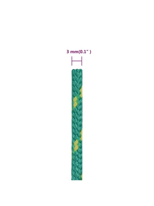Lodní lano zelené 3 mm 25 m polypropylen