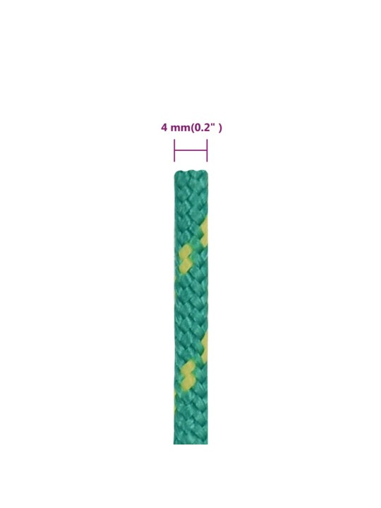 Lodní lano zelené 4 mm 250 m polypropylen