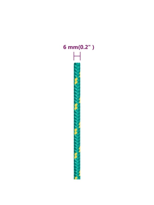 Lodní lano zelené 6 mm 100 m polypropylen
