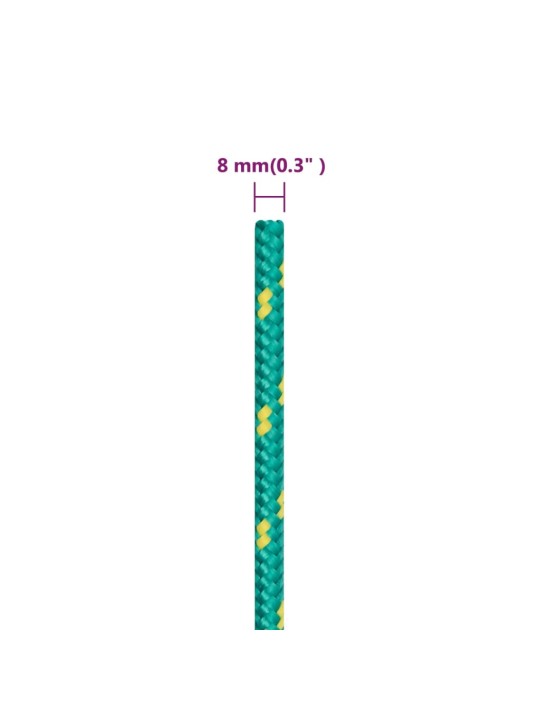 Lodní lano zelené 8 mm 25 m polypropylen