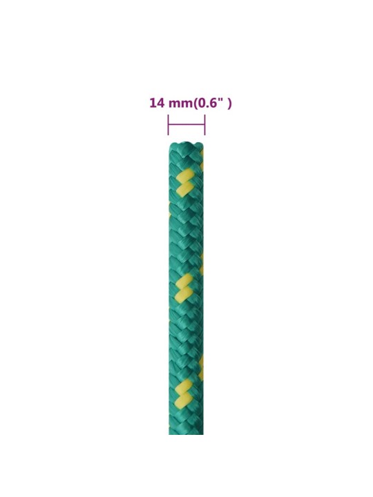 Lodní lano zelené 14 mm 50 m polypropylen