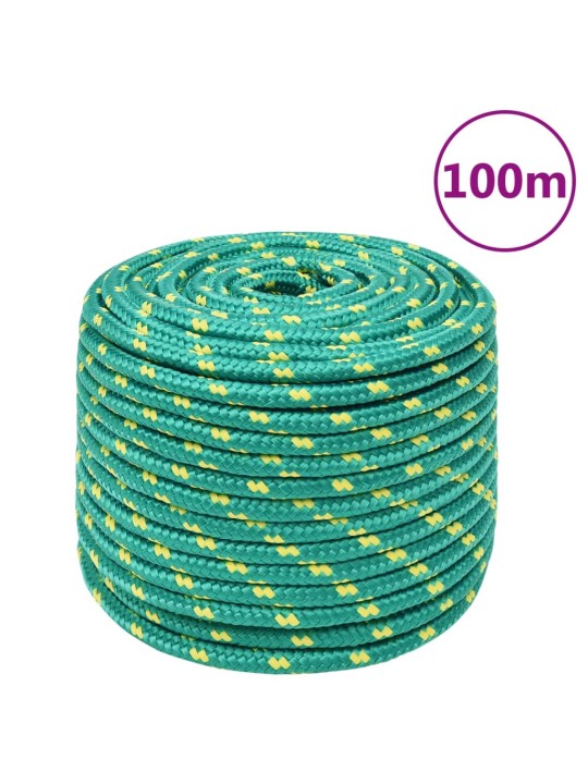 Lodní lano zelené 14 mm 100 m polypropylen