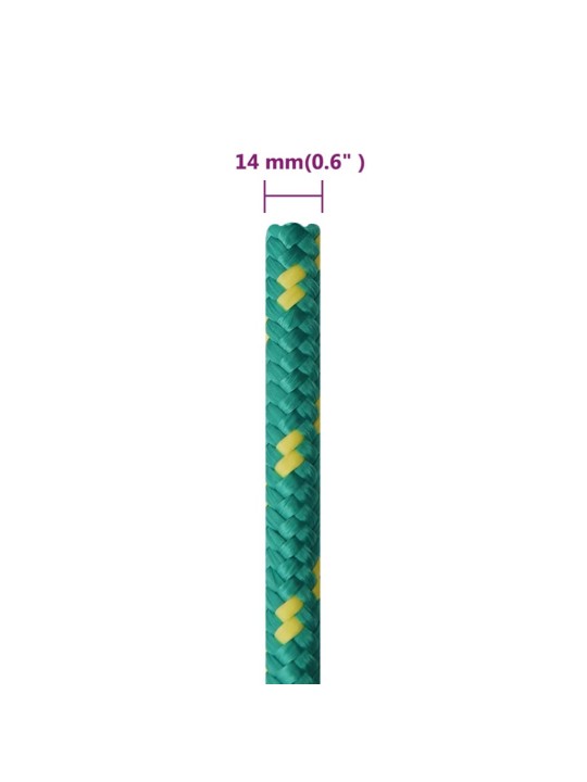 Lodní lano zelené 14 mm 250 m polypropylen