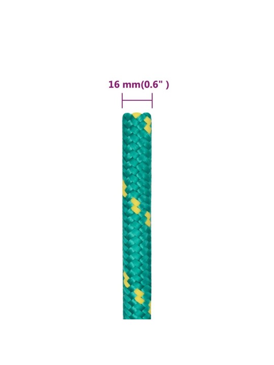 Lodní lano zelené 16 mm 250 m polypropylen