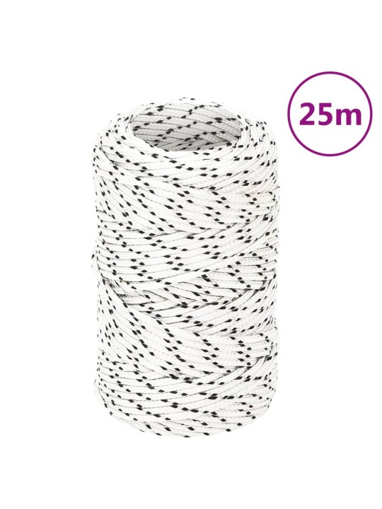 Splétané lodní lano bílé 2 mm x 25 m polyester