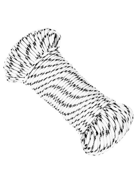 Splétané lodní lano bílé 3 mm x 25 m polyester