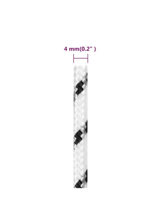 Splétané lodní lano bílé 4 mm x 250 m polyester