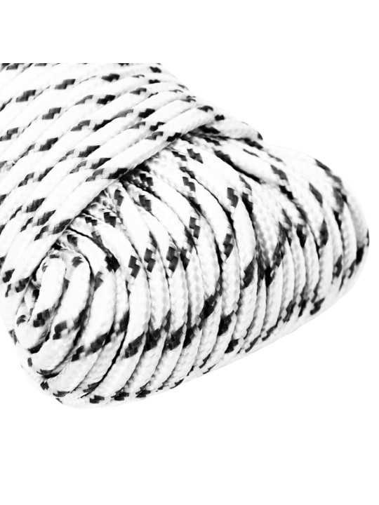 Splétané lodní lano bílé 4 mm x 500 m polyester