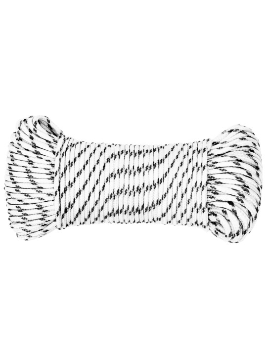 Splétané lodní lano bílé 5 mm x 100 m polyester