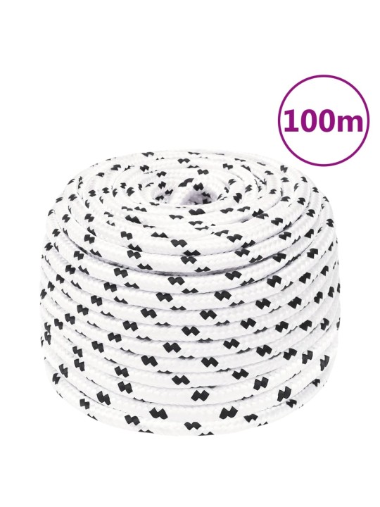 Splétané lodní lano bílé 6 mm x 100 m polyester