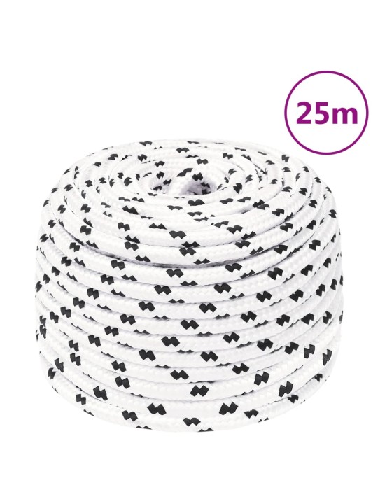 Splétané lodní lano bílé 8 mm x 25 m polyester