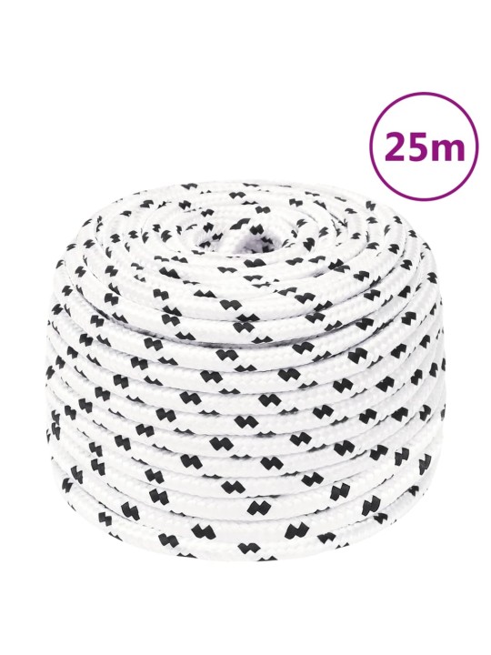 Splétané lodní lano bílé 10 mm x 25 m polyester
