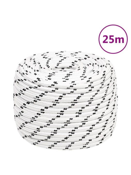 Splétané lodní lano bílé 14 mm x 25 m polyester
