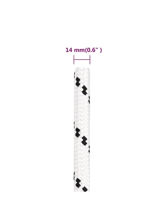 Splétané lodní lano bílé 14 mm x 250 m polyester