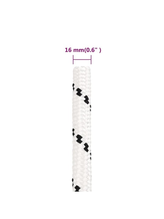 Splétané lodní lano bílé 15 mm x 25 m polyester