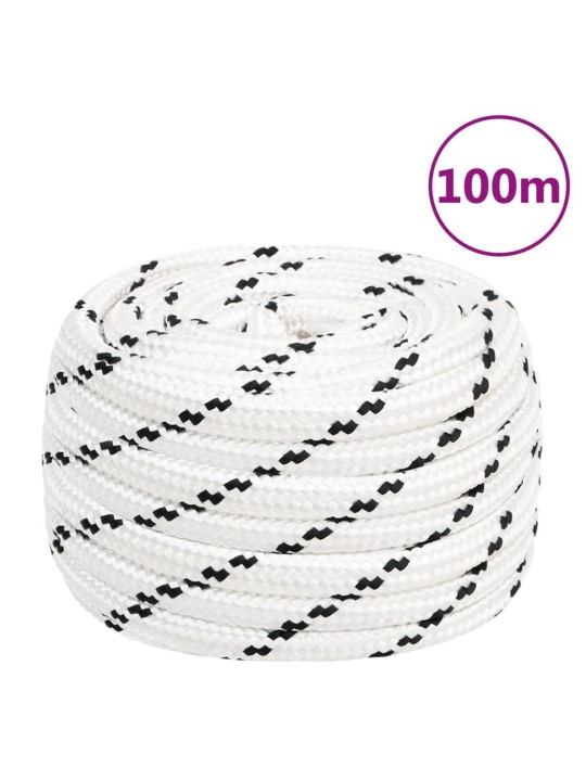Pracovní lano bílé 18 mm 100 m polyester