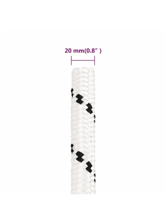 Pracovní lano bílé 20 mm 25 m polyester