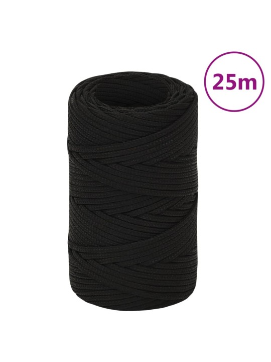 Pracovní lano černé 2 mm 25 m polyester