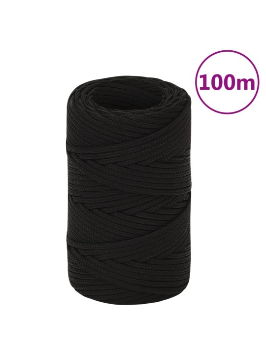 Pracovní lano černé 2 mm 100 m polyester