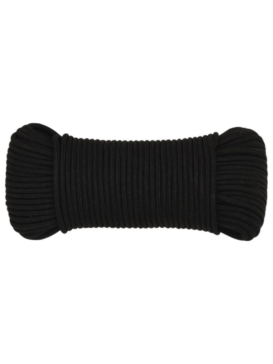 Pracovní lano černé 3 mm 25 m polyester