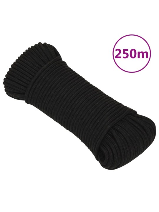 Pracovní lano černé 3 mm 250 m polypropylen