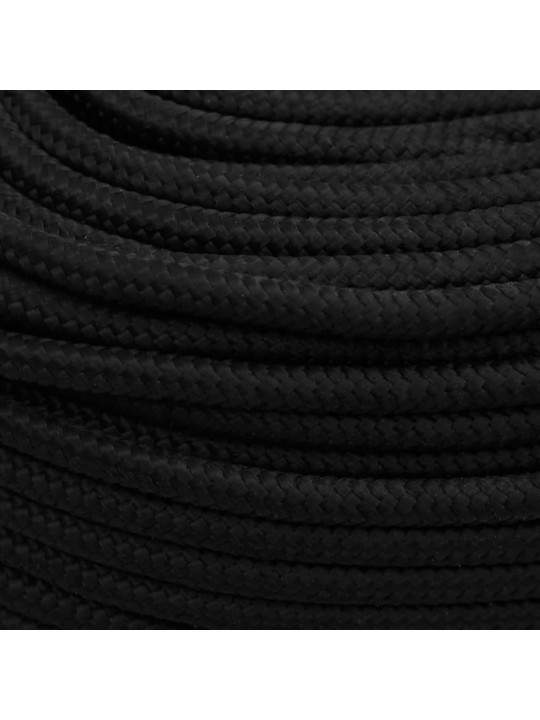 Pracovní lano černé 10 mm 50 m polyester
