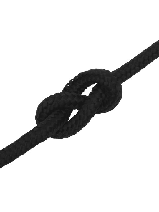 Pracovní lano černé 14 mm 25 m polyester