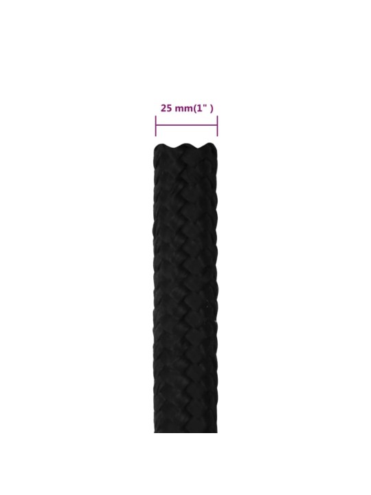 Pracovní lano černé 25 mm 25 m polyester