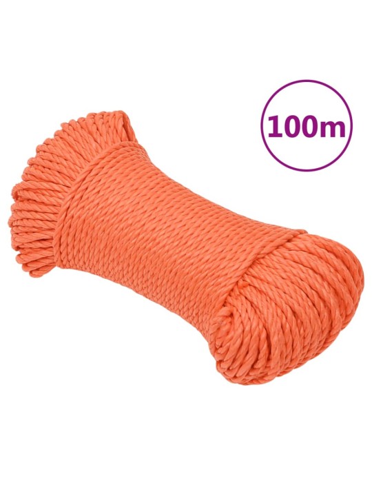 Pracovní lano oranžové 3 mm 100 m polypropylen